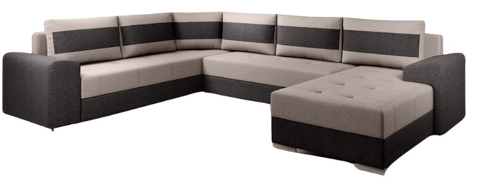 Duży tani narożnik HUGO rogówka funkcja spania, obustronny montaż PRODUCENT