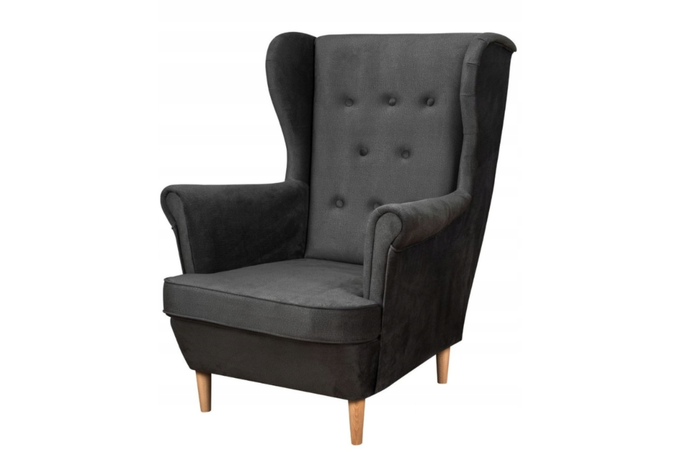 Fotel uszak BERO skandynawski sprężyna falista wygodny