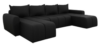 Narożnik rogówka FABIO czarny- z funkcją spania, KUPUJESZ U PRODUCENTA!