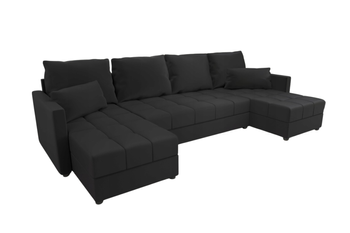 Narożnik DOMINO U do salonu rozkładany z funkcją spania pojemnik rogówka