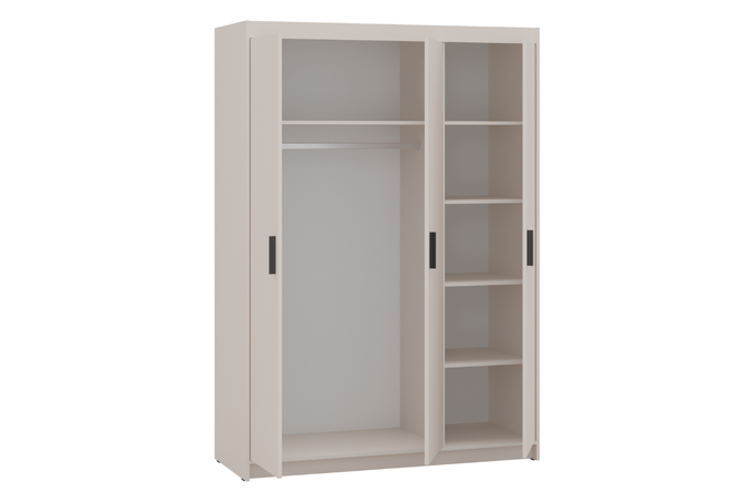 Szafa LIVIO 3-drzwiowa z półkami beż piaskowy garderoba