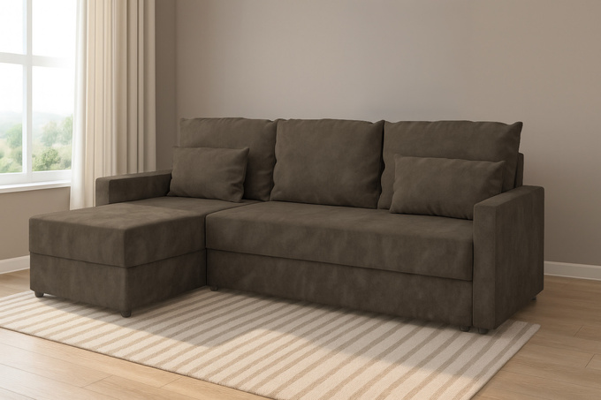 Narożnik KUBO rozkładany do salonu rogówka pojemnik funkcja spania