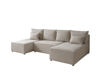 Narożnik DOMINO U FIT POSO sztruks do salonu funkcja spania pojemnik rogówka