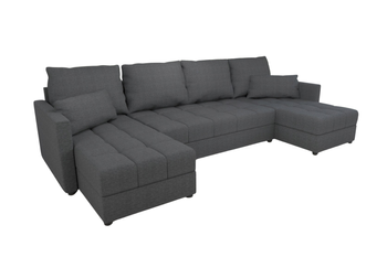 Narożnik DOMINO U do salonu rozkładany z funkcją spania pojemnik rogówka