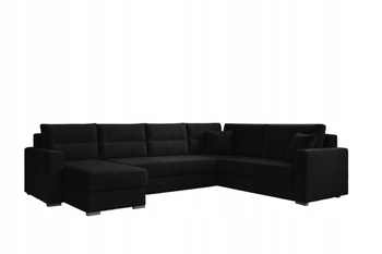 Narożnik LARS U welur do salonu duży rozkładany funkcja spania rogówka