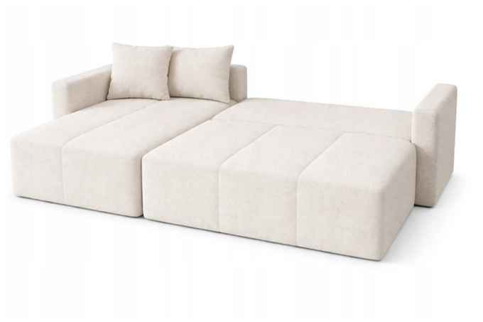 Narożnik FENO rozkładany rogówka z funkcją spania sprężyna falista