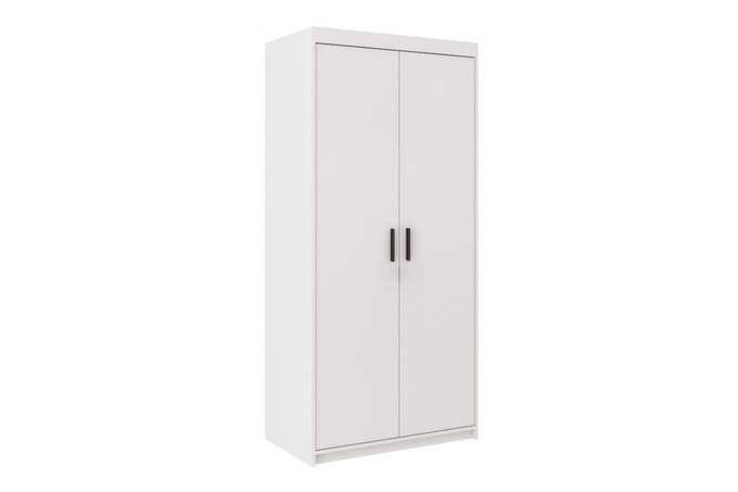 Szafa LIVIO 2-drzwiowa z półkami biała garderoba