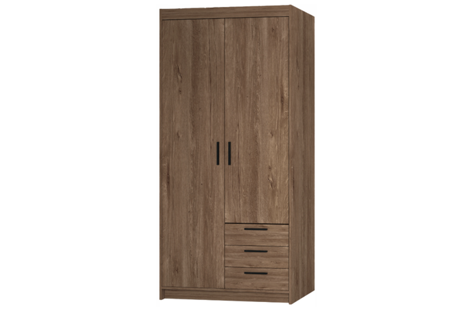 Szafa LIVIO 2-drzwiowa 3 szuflady z półkami dąb lefkas