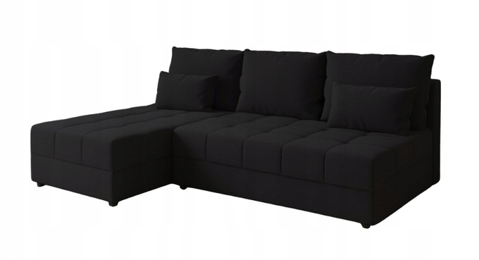 Narożnik DOMINO L FIT rozkładany do salonu funkcja spania rogówka bez boków