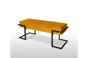 Ławka do przedpokoju tapicerowana 100 cm czarny stelaż WYBÓR KOLORU