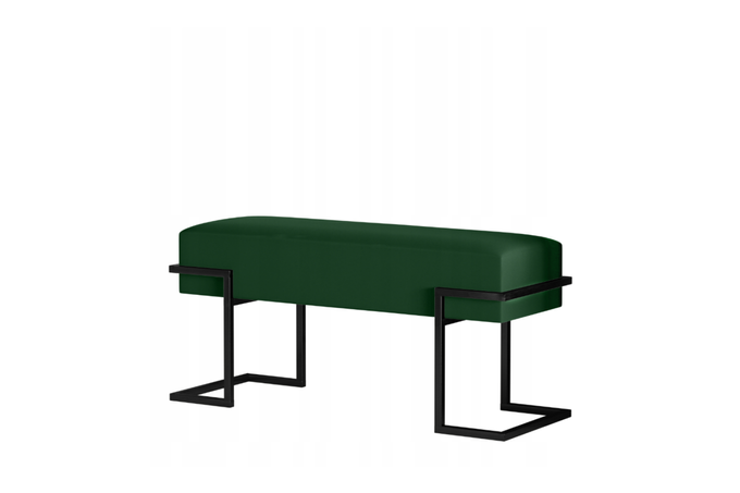 Ławka do przedpokoju tapicerowana 80 cm czarny stelaż WYBÓR KOLORU