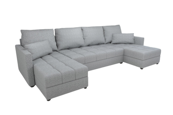 Narożnik DOMINO U do salonu rozkładany z funkcją spania pojemnik rogówka