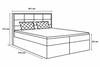 Łóżko KEJA kontynentalne 160x200 do sypialni pojemnik dwa materace