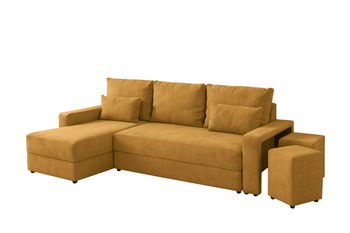 Narożnik SETI L z pufami funkcją spania pojemnik rogówka do salonu