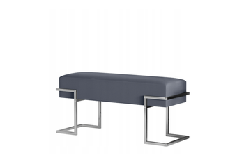 Ławka do przedpokoju tapicerowana 100 cm srebrny stelaż WYBÓR KOLORU