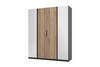 Szafa ARKA 4-drzwiowa 2 lustra dąb evoke 200 cm półki drążek
