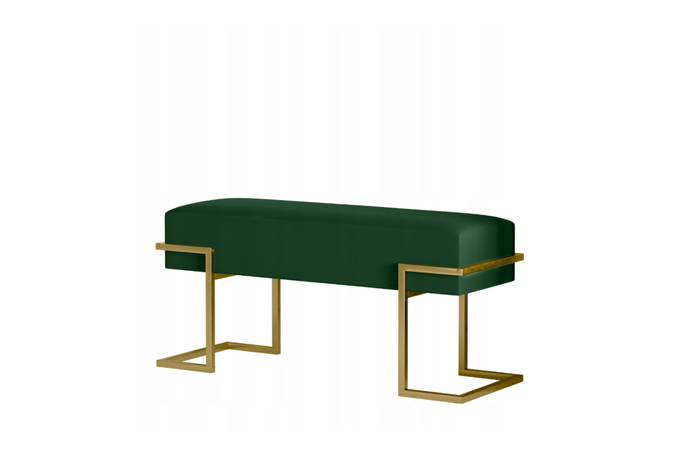 Ławka do przedpokoju tapicerowana 100 cm złoty stelaż WYBÓR KOLORU