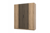 Szafa ARKA 4-drzwiowa lamele dąb evoke 200 cm półki drążek