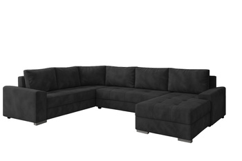 Narożnik HUGO z funkcją spania rozkładany rogówka duży welur