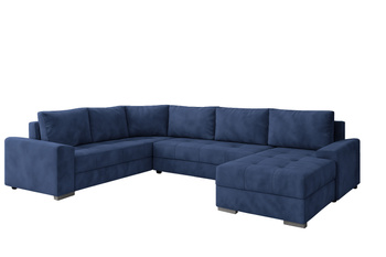 Narożnik HUGO z funkcją spania rozkładany rogówka duży welur