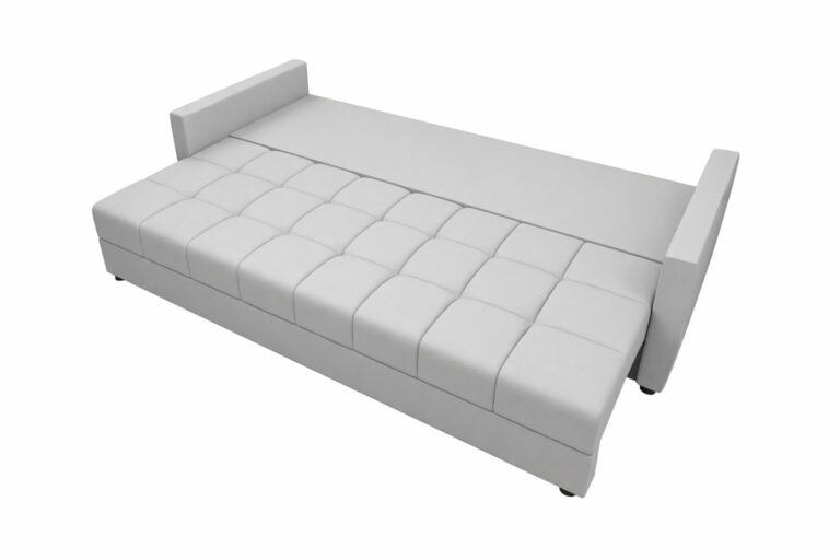 Sofa DOMINO jasnoszary Paros - z funkcją spania i pojemnikiem