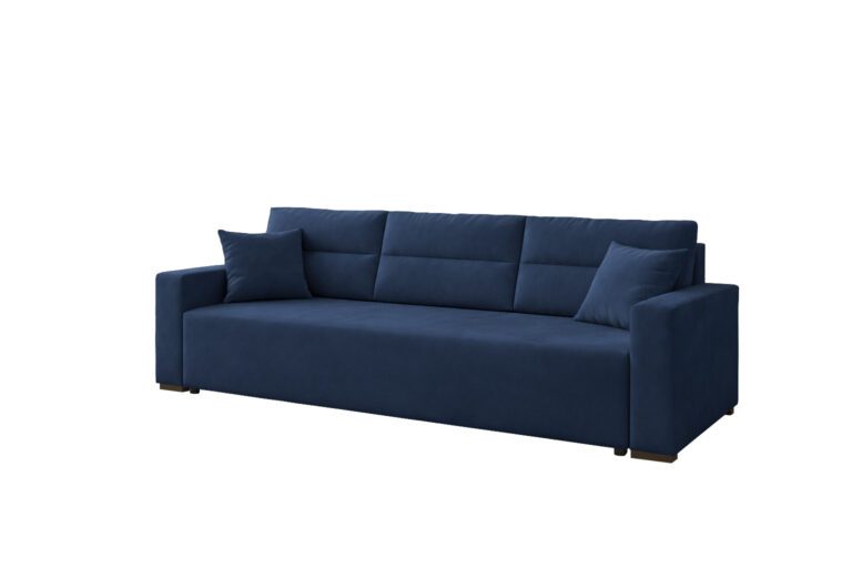 Sofa LUNO granatowy Kronos - z funkcją spania i pojemnikiem