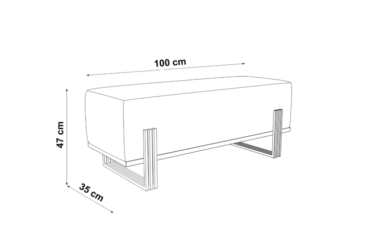 Ławka tapicerowana ARVENA 80/100 cm biały stelaż – zdjęcie 4