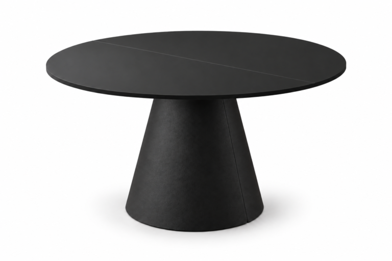 Stół SENSO rozkładany 100/120cm - czarny blat, czarna podstawa – zdjęcie 2